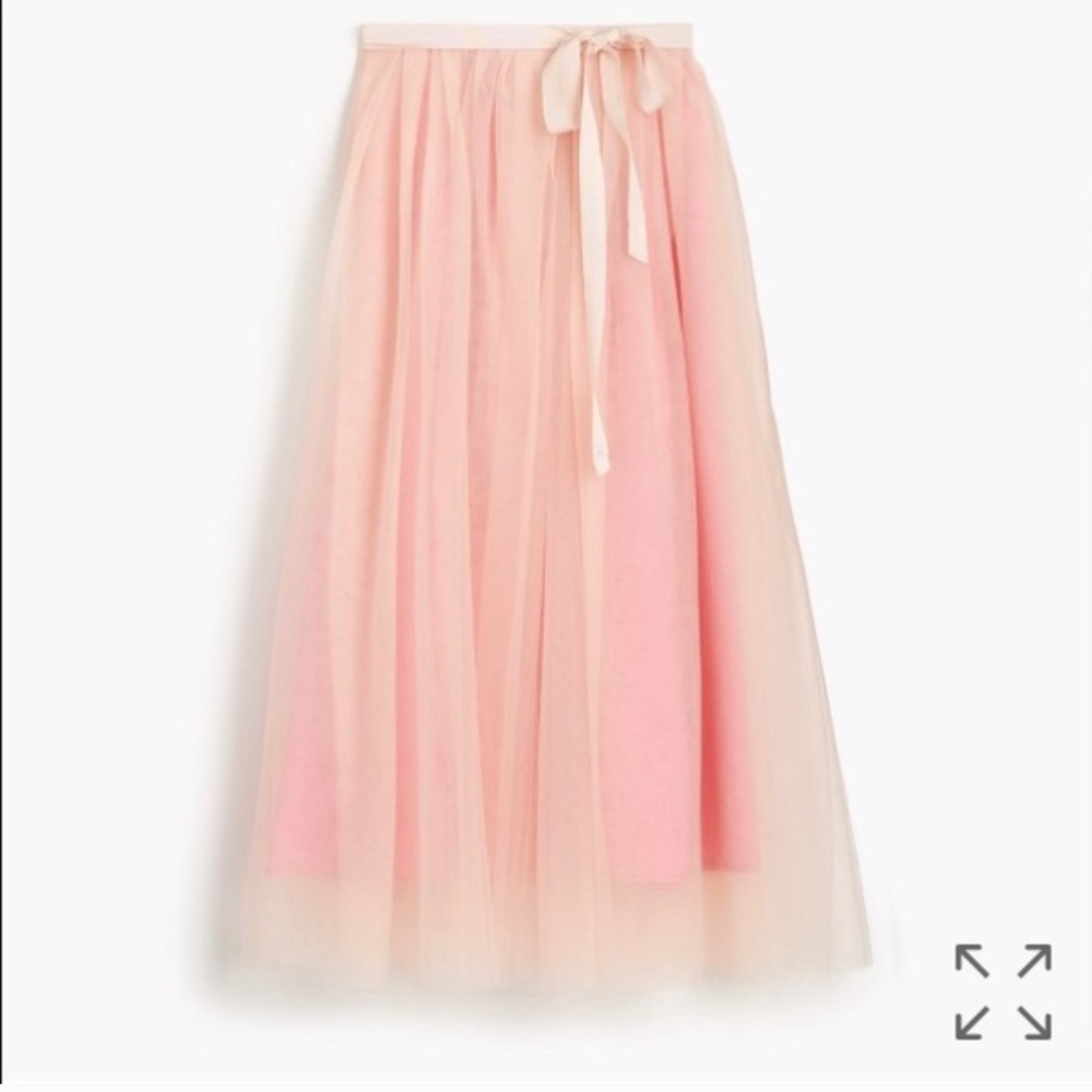 J Crew Pale Buff Tulle Ball Skirt